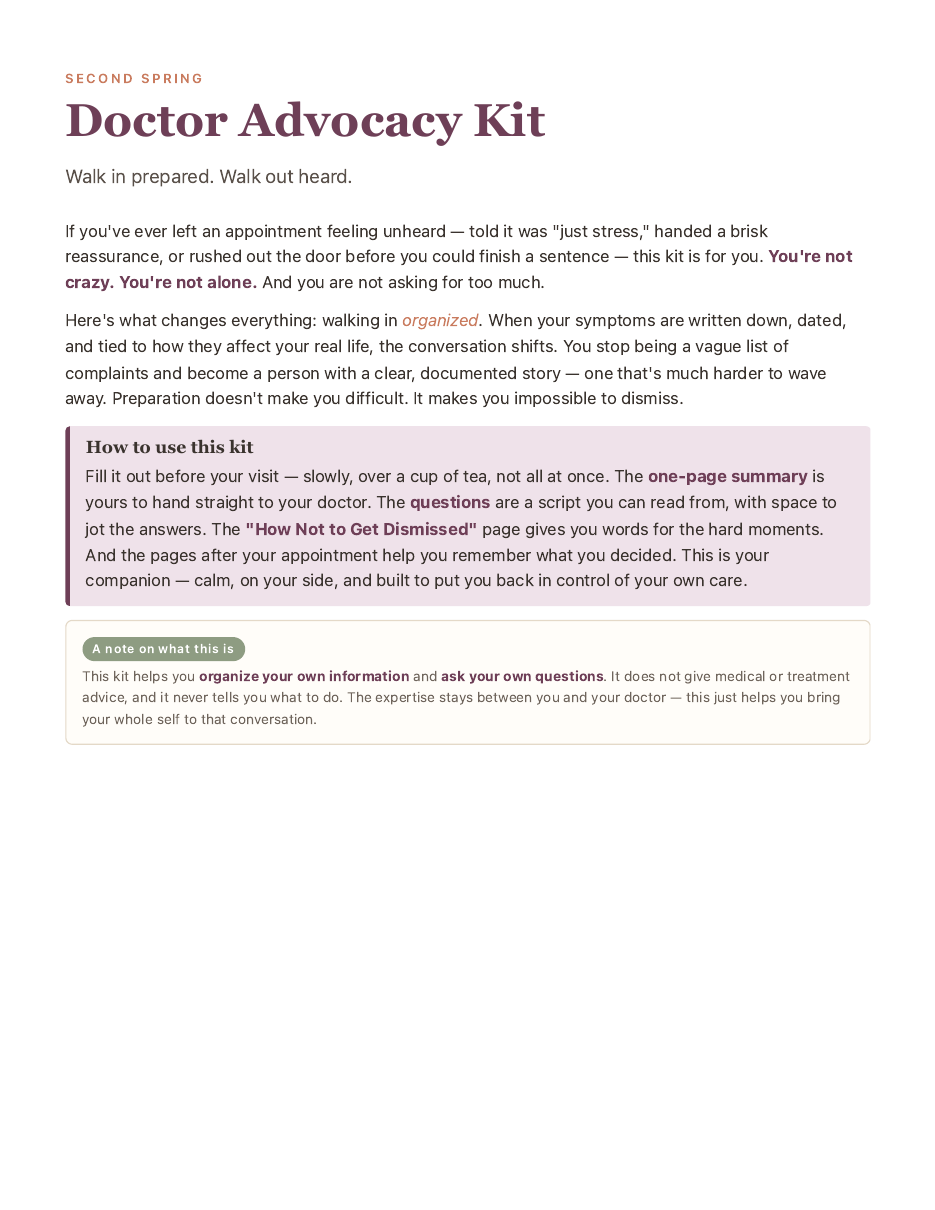 Cover page of the Doctor Advocacy Kit